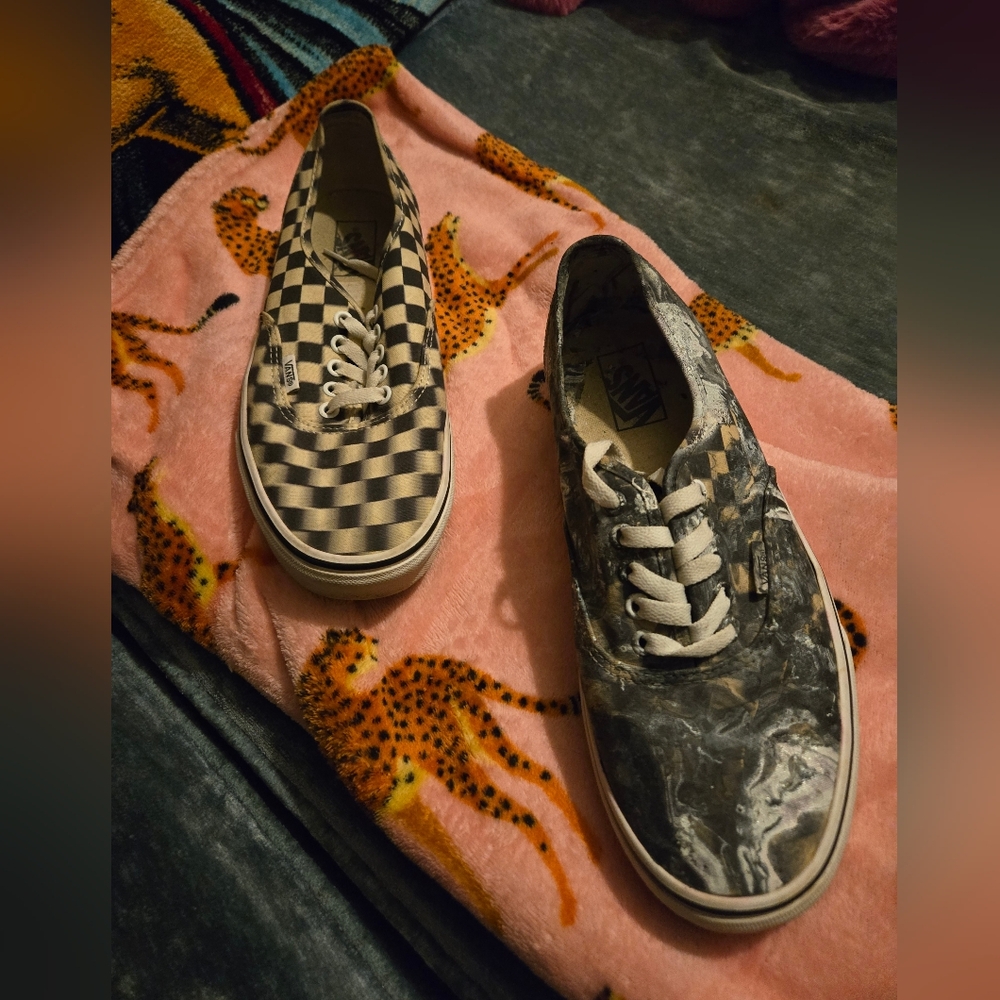 Custom VANS Checkerboard And Painted